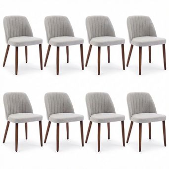 Modern Wooden Dining Chairs Set of 8