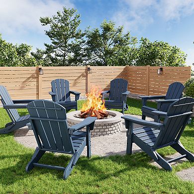 Folding Adirondack Chairs Set of 6