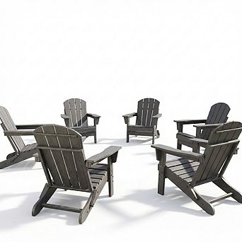 Folding Adirondack Chairs Set of 6
