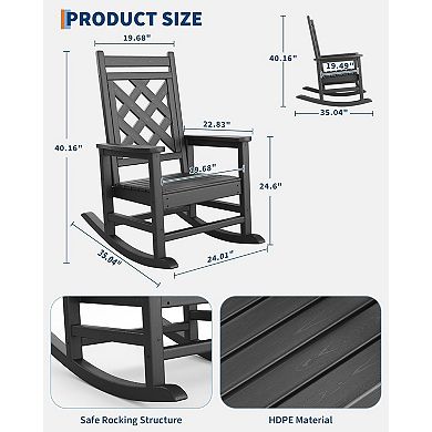 Outdoor Rocking Chair Set of 2