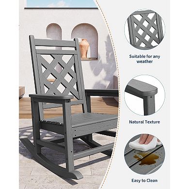 Outdoor Rocking Chair Set of 2