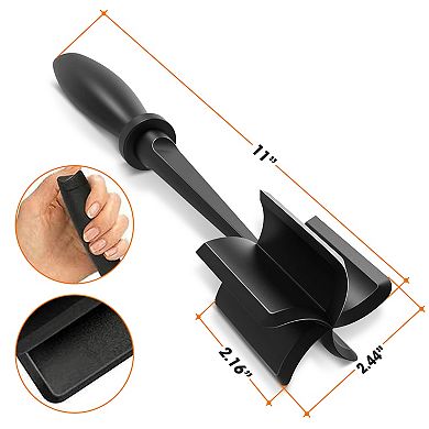 Cheer Collection Heat Resistant Nylon Meat Chopper with 5 Blades for Ground Meat and Mashing