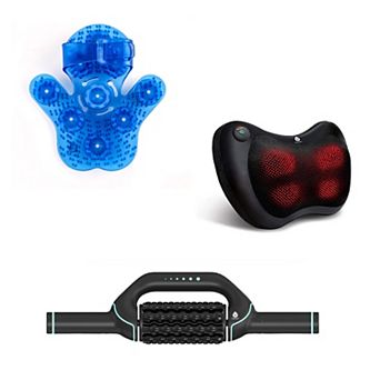 Pursonic Shiatsu Massager, Rechargeable Rolling Massager & Palm Harmony Glove