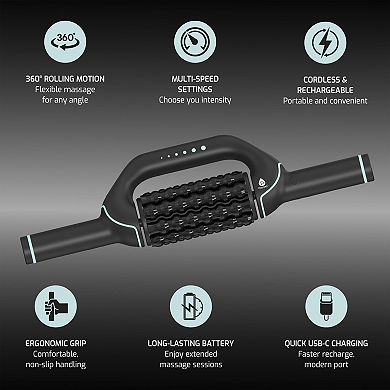 Pursonic Shiatsu Massager, Rechargeable Rolling Massager & Palm Harmony Glove