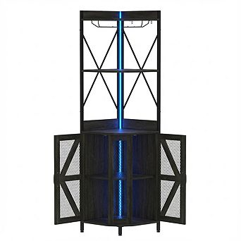 ANIXOL 4 tier Corner Wine Rack Cabinet