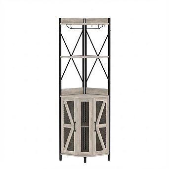 ANIXOL 4 tier Corner Wine Rack Cabinet