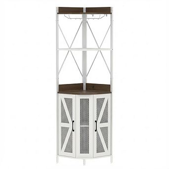 ANIXOL 4 tier Corner Wine Rack Cabinet