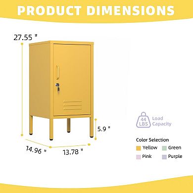 ANIXOL Metal Locker End Table with Door