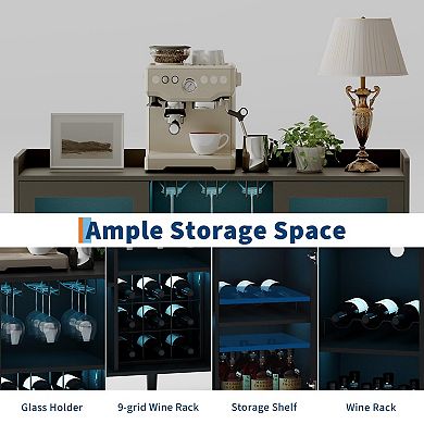 ANIXOL LED Wine Bar Cabinet with Storage