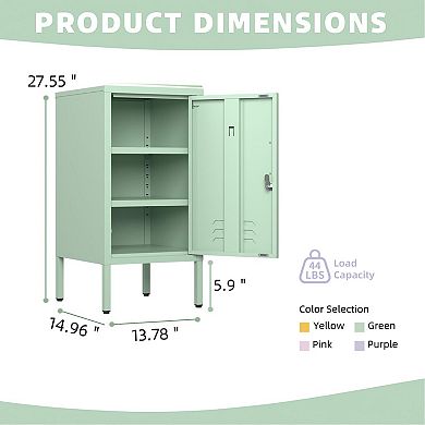 ANIXOL Metal Locker End Table with Door