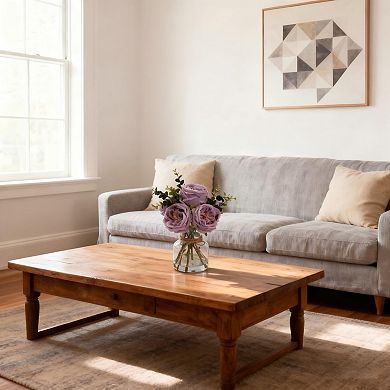 ANIXOL Artificial Roses in Glass Vase