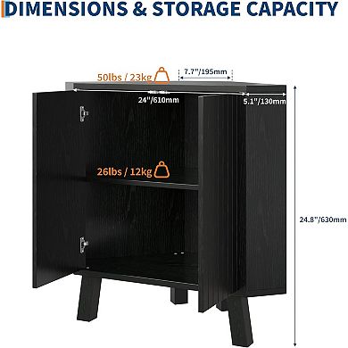 ANIXOL 3-Tier Corner Cabinet with Doors