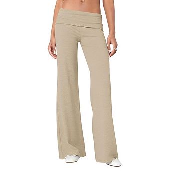 Women's Casual Yoga Pants High-Elasticity Minimalist Versatile Straight-Leg Sports Trousers