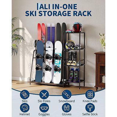 ANIXOL Freestanding Ski Storage Rack