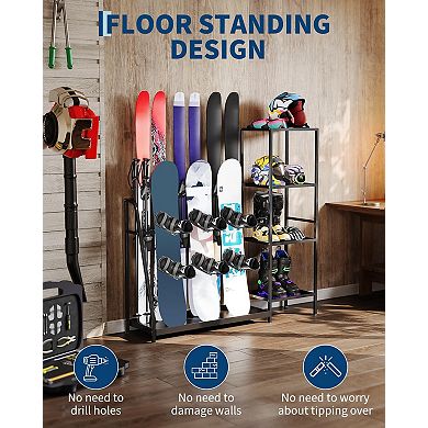 ANIXOL Freestanding Ski Storage Rack