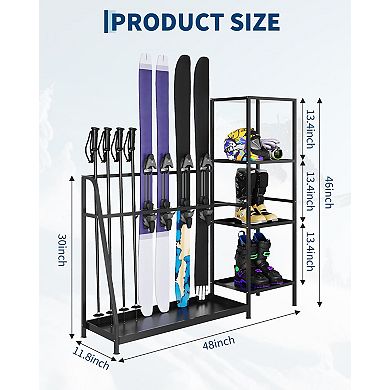 ANIXOL Freestanding Ski Storage Rack