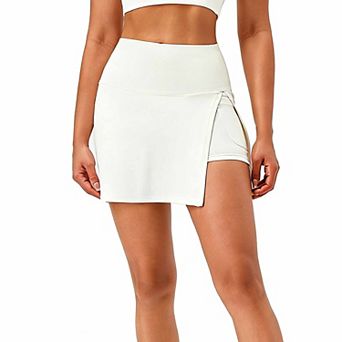 Women's Versatile Active Casual Skort High-Waisted 2-in-1 Skirt with Pocket Built-in Shorts
