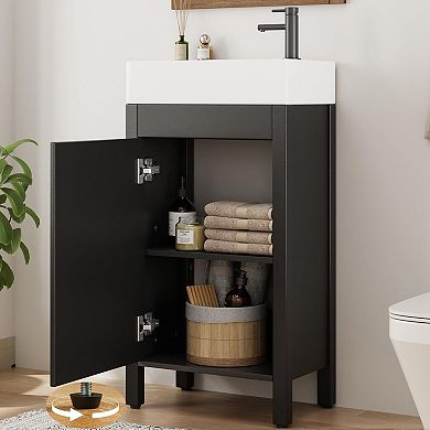 ANIXOL Freestanding Bathroom Vanity Cabinet with Integrated Sink
