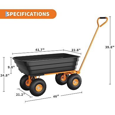 ANIXOL Heavy Duty Garden Dump Cart