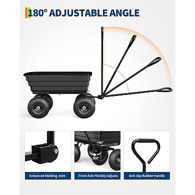 ANIXOL Heavy Duty Garden Dump Cart