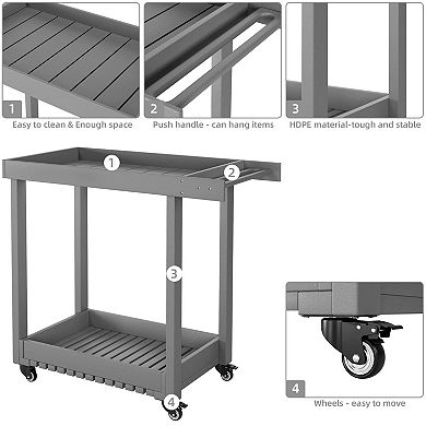ANIXOL Heavy Duty Rolling Utility Cart