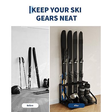 ANIXOL Freestanding Steel Ski Storage Rack