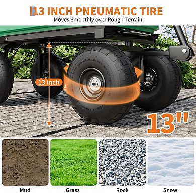 ANIXOL Heavy Duty Garden Dump Cart