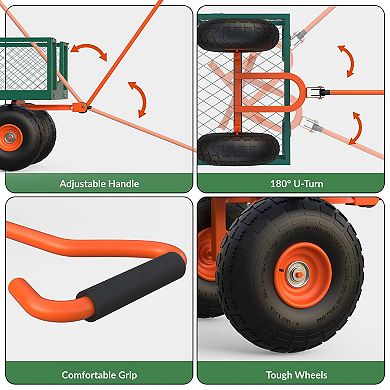 ANIXOL Steel Garden Utility Cart