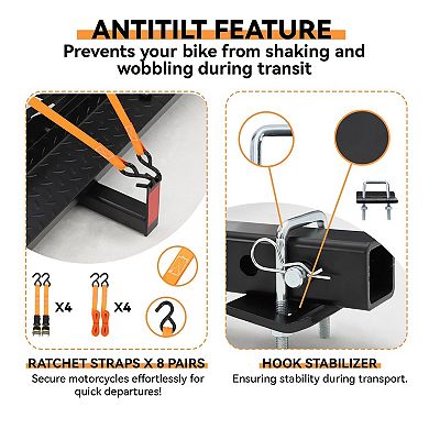 ANIXOL Dual Motorcycle Hitch Carrier