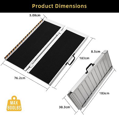 ANIXOL Portable Aluminum Wheelchair Ramp