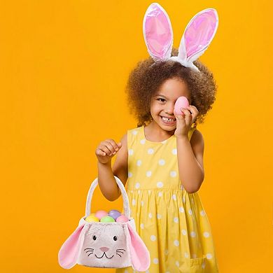 Easter Bunny Basket Rabbit Ear Bucket Bag Egg Candy Gift Holder