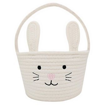 Easter Bunny Basket Handle Gift Egg Hunt Tote