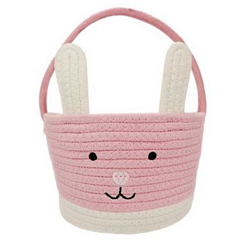 Easter Bunny Basket Handle Gift Egg Hunt Tote
