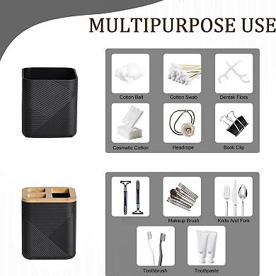 Bath Ensemble Soap Dispenser Toothbrush Holder Cup Dish Decorative Gift