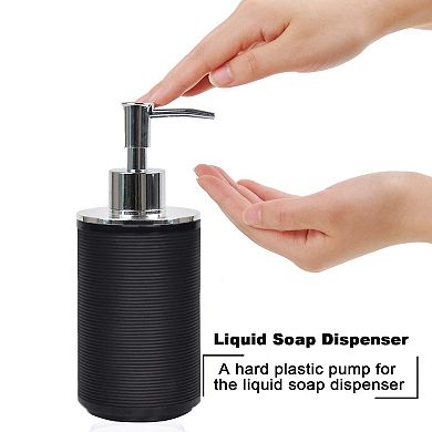 Bath Ensemble Soap Dispenser Toothbrush Holder Cup Dish Countertop Gift