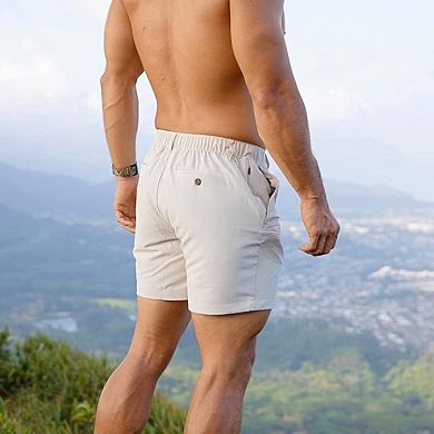 Men’s Elastic Waist Casual Shorts with Pockets