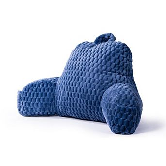 Faux Reading Pillow with Pocket Handle for Bed Support Lounging