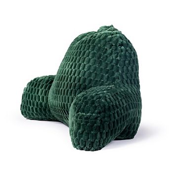 Faux Reading Pillow with Pocket Handle for Bed Support Lounging