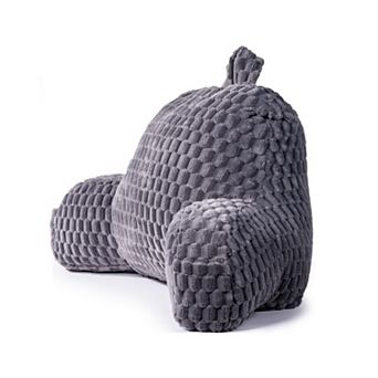 Faux Reading Pillow with Pocket Handle for Bed Support Lounging