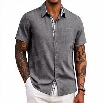 Short Sleeve Wedding Shirt for Men