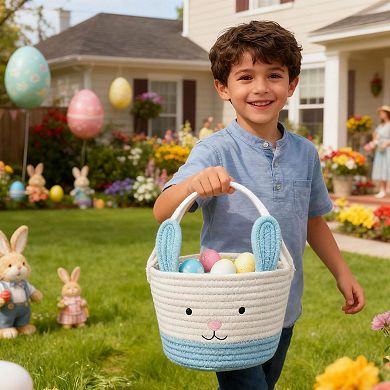 Easter Bunny Basket Handle Gift Egg Hunt Tote