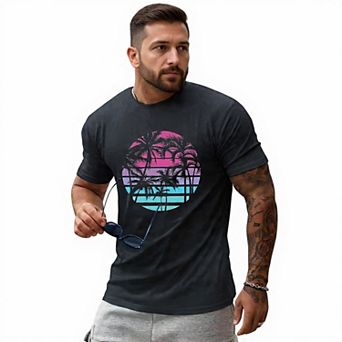 Short Sleeve Round Neck Graphic Tee