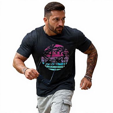 Short Sleeve Round Neck Graphic Tee