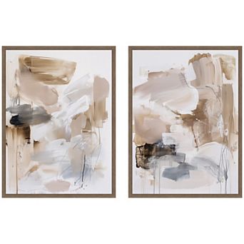 Earth Form No. 1 & No. 2 2 pc Framed Canvas Wall Art Set by Amy Lighthall
