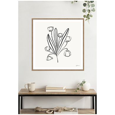 Floral Bouquet by Gabrielly Guedes Framed Canvas Wall Art Print