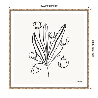 Floral Bouquet by Gabrielly Guedes Framed Canvas Wall Art Print