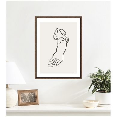 Dachshund Dog by Gabrielly Guedes Framed Canvas Wall Art Print
