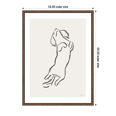 Dachshund Dog by Gabrielly Guedes Framed Canvas Wall Art Print