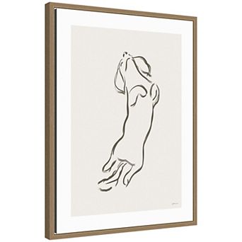 Dachshund Dog by Gabrielly Guedes Framed Canvas Wall Art Print