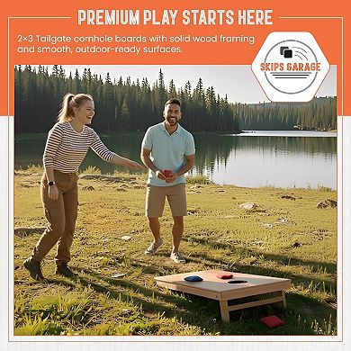 Backyard Series 2'x3' Tailgate Size Cornhole Set - Includes (2) Boards & (8) Resin Filled Bags